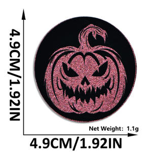 Parches Bordados de Estilo Punk para <span class=keywords><strong>Ropa</strong></span> de Chaqueta, Parches Bordados de Banda de Rock and Roll con Calavera Negra - Product Image 2