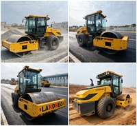 Compacteur vibrant à tambour unique de 12 tonnes avec moteur Weichai, compresseur hydraulique pour la compactation de l'asphalte, du sol et du gravier