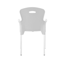 Chaise de jardin en plastique empilable avec accoudoirs et pieds en fer de bonne qualité, vente en gros de meubles chinois