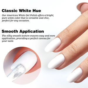 Esmalte de <span class=keywords><strong>Uñas</strong></span> <span class=keywords><strong>en</strong></span> <span class=keywords><strong>Gel</strong></span> Súper Blanco de Venta Caliente de Marca Privada, Esmalte de <span class=keywords><strong>Gel</strong></span> de Alta Pigmentación y Textura Superior, Pintura de Color Sólido, Geles UV Personalizables - Product Image 6