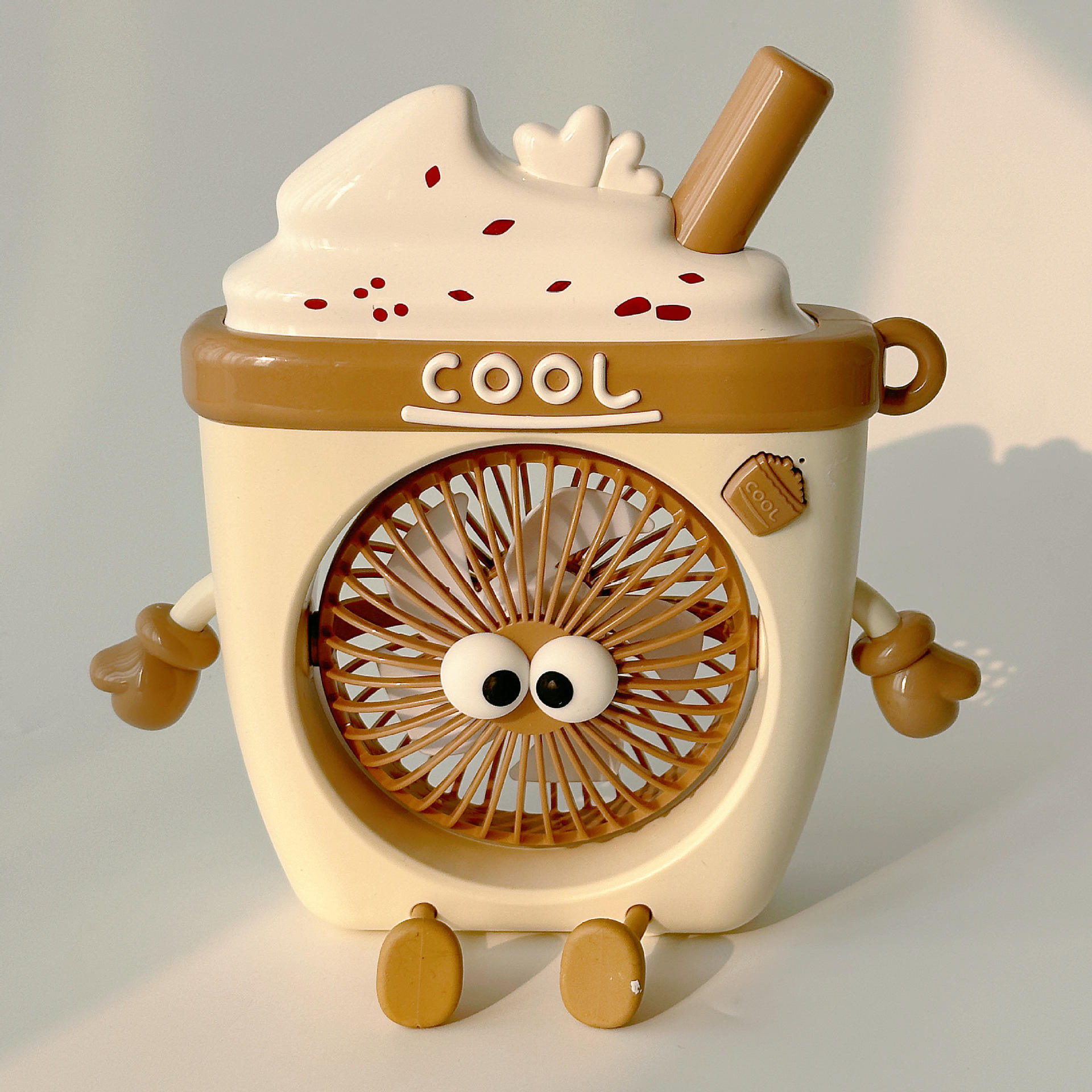 Fan de crème glacée-brun