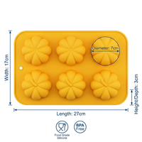 Moule en silicone réutilisable sans BPA, facile à nettoyer, multi-cavités, en forme de citrouille 3D, pour Thanksgiving, muffins, savon, pâtisserie