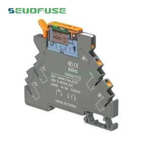 真新しい本物製品6mm超薄型デザインタイプリレーホルダーLED 6A DC12 24Vマイクロリレー中間リレーに使用 - Product Image 2