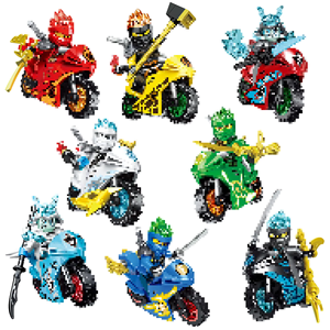 Mini <span class=keywords><strong>Action</strong></span> <span class=keywords><strong>Figure</strong></span> per Bambini, Blocchi Educativi con Motociclette, Statuette in Plastica <span class=keywords><strong>da</strong></span> Collezione - Product Image 5