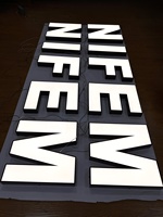 Letreros de construcción al aire libre personalizados Señalización de logotipo 3D de pared con tablero de nombre de iluminación LED para empresas y hospitales