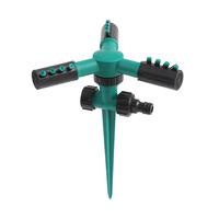 Arroseur rotatif automatique de haute qualité, plastique à 3 bras 360 arroseur de jardin en plastique disquette arroseur d'oscillateur de jardin irrigation/