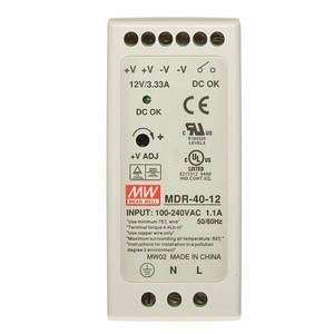 มีนเวลล์ MDR-40-24 24V แหล่งจ่ายไฟแบบสวิตชิ่งเอาต์พุตเดี่ยว 85-264V อินพุต AC - Product Image 4