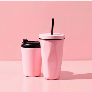Vaso Térmico de Viaje de 500 ml con Pajita Recta, Taza para Bebidas Frías, Tazas para Café de Invierno - Product Image 2
