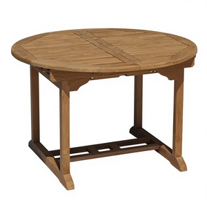Modern <b>Round</b> Dining <b>Table</b> for 6 Seater Waterproof Outdoor <b>Garden</b> Furniture - Product Image 1