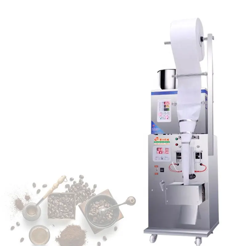 Mesin pengemas dan penimbang biji kopi bubuk teh otomatis penuh kualitas tinggi mesin pengemasan partikel multifungsi