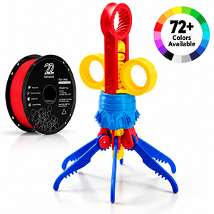Pinza Mecánica Telescópica de Juguete, Impresa en 3D, Personalizada, en Rojo, Amarillo y Azul - Product Image 1