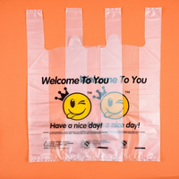 Sacs en plastique imprimés sur mesure, sacs en PE jetables pour épicerie, sacs de shopping transparents pour la vente au détail, emballages pour supermarchés et plats à emporter