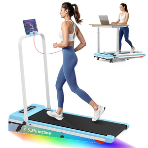 Caminadora Eléctrica Plegable de 0.75HP para Debajo del Escritorio con Inclinación Manual, Bloqueo de Seguridad y Pantalla LED, Negra, Equipo de <span class=keywords><strong>Gimnasio</strong></span> en Casa - Product Image 1