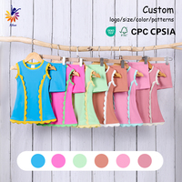 Robe de gymnastique pour filles certifiée CPC et CPSIA, avec short intégré, en nylon et élasthanne, vêtements de sport pour enfants, vêtements de boutique