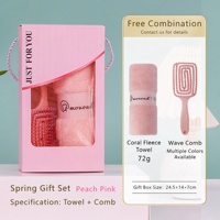 Coffret Cadeau de Serviettes en Polaire Corail de Luxe – Ensemble Cadeau de Serviettes pour Mariage, Souvenir d'Employé, Publicité, Festival