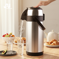 Gobelet isotherme en acier inoxydable à double paroi de luxe de 2,5/3/3,5 L avec poignée et couvercle pour la maison, les hôtels et les restaurants