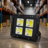 Projecteurs LED Intégrés à Puce COB Ultra-Mince 200W, Étanches IP65, à Température de Couleur Variable (3 CCT) pour Jardin, Cour et Maison