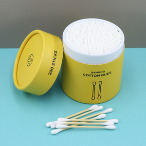 200 pièces de cotons-tiges en papier emballés dans une boîte personnalisée avec logo, fabriqués en usine, cotons-tiges écologiques en bambou pur, 200 pièces dans une boîte en papier - Product Image 4