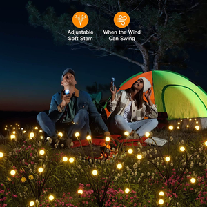 Luci Solari da Giardino in Plastica a LED, Lampade a Energia Eolica Impermeabili per Esterni, Giardino e Cortile - Product Image 5