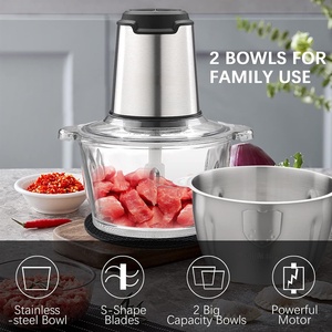 Hachoir Électrique en Verre pour Légumes et Viandes 1000W 2L 3L - Product Image 5
