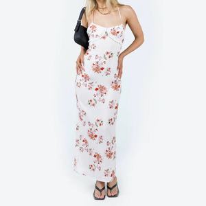 Robe en jersey à rayures avec logo imprimé haute couture pour femmes - Product Image 1