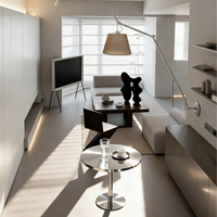 Table basse ronde en acier inoxydable avec finition brossée moderne pour un salon minimaliste, fabrication chinoise