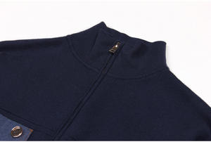 <span class=keywords><strong>Cardigan</strong></span> in Maglia da Donna con Design alla Moda, Patchwork in Denim, Maniche Lunghe, Colletto, Stile Casual e Urbano - Product Image 6