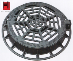 Couvercle de manhole en fonte ductile antidérapant, écologique, antivol, design postmoderne, modèle 3D, marque HANYUL - Product Image 4