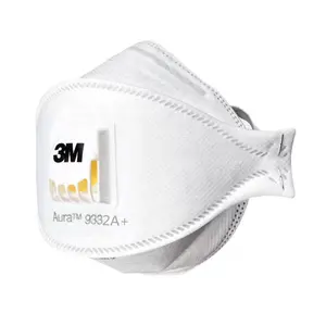 3 M Aura Particulate Respirator 9332A+ Valved 3D Design Personal Protective Respirator Protect Industrial Worker Health