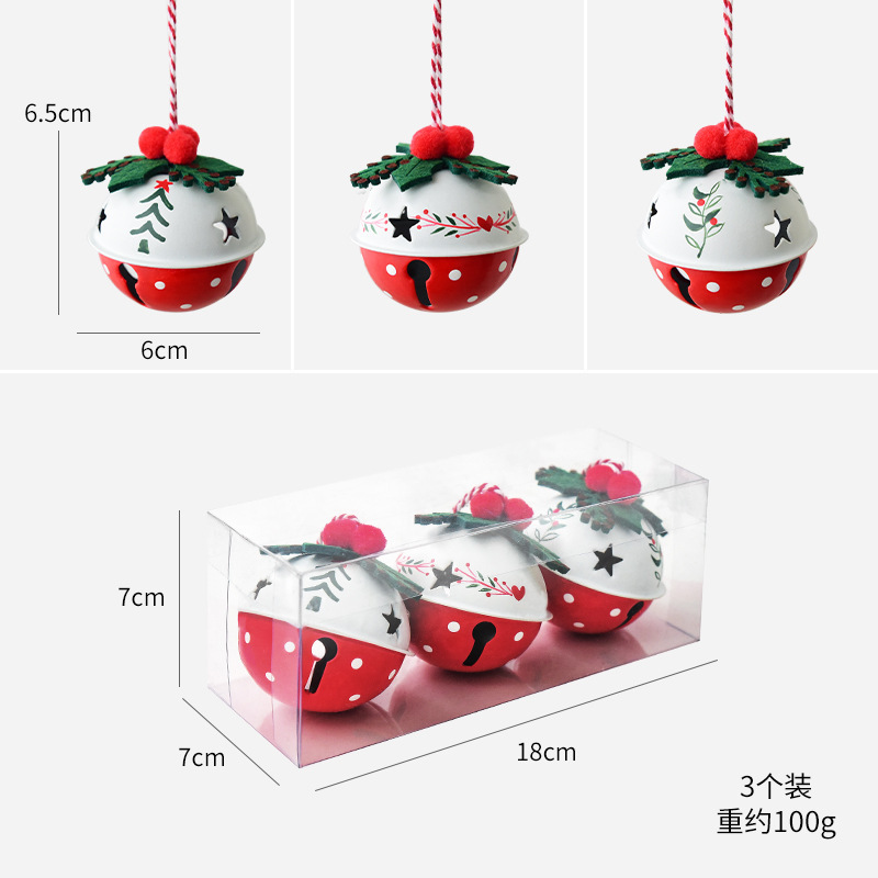 Cloches blanches et rouges 6cm-100g