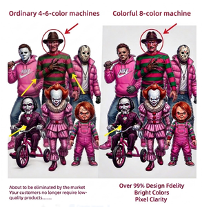 Más de 90000 Diseños Listos para Aplicar, Pegatinas de Transferencia UV DTF para Vasos de 16 oz, Serie de Terror de Halloween - Product Image 5