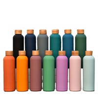 1000ml d'eau de grande capacité tasse bambou bois couverture simple petite bouche thermos tasse voyage sports de plein air bouteille d'eau