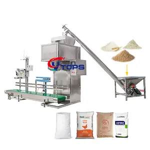 5kg 10kg 25kg 50kg Bag Weighing Filling Chemical Powder Rubber Tile Adhesive Maize Flour Bagging Packaging Machine