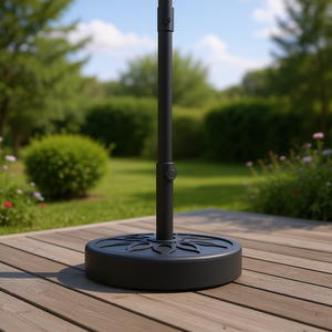 Base per Ombrellone da Patio in Polietilene Nero, 55 Libbre, Accessorio Durevole per Arredamento Esterno con Base in Cemento per Uso in Patio - Product Image 2