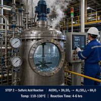 Sulfato de Aluminio de Grado Premium, Certificado ISO 9001 y SGS, Calidad Superior