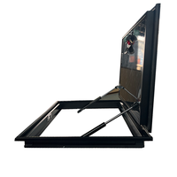 Porte d'accès RV carrée noire 700*645mm à prix avantageux avec serrure mécanique, ouverture jusqu'à 90 degrés pour caravane, camion, camping-car