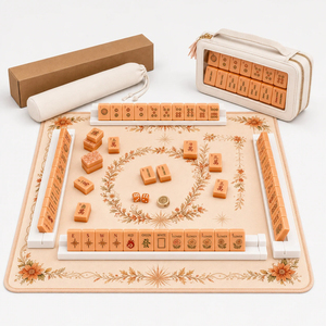 Vibrant Chinoiserie Floral American Mahjong Play Mat Premium Anti-Slip Neoprene Table Protection Pad with Built-in Scoring Guide - Product Image 3