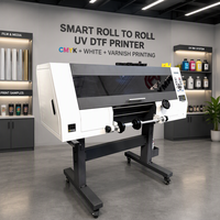Imprimante d'étiquettes UV A3, machine à autocollants en rouleau, réponse rapide avec laminateur 2 en 1