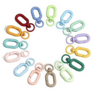Mới Đến Đầy Màu Sắc Kim Loại Tôm Hùm Móc Carabiner <span class=keywords><strong>Keychain</strong></span> Xoay Dây Buộc Kích Hoạt Snap Hooks Đối Với Túi Đồ Trang Sức Làm Móc Khóa - Product Image 1