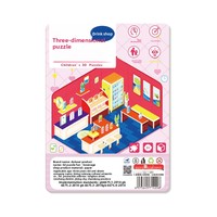 Ensemble de construction de puzzle 3D, maison à assembler soi-même, maison de jeu en papier faite à la main, jouet éducatif pour enfants, moins de 50 pièces