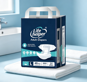 Life Helper Couches pour adultes L 40 pièces jetables haute absorption respirantes unisexe anti-fuites 3D en tissu non tissé - Product Image 1