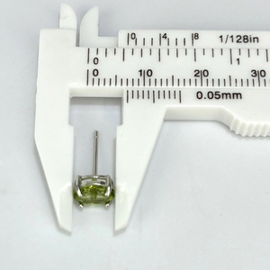 Modeschmuck 925 Sterling Silber Ohr stecker Classic Vier Klauen Kristall Ohrringe Ovale Form Peridot Amethyst Granat S925 Ohrringe - Product Image 5