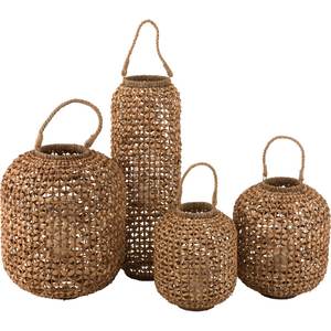 Greencraft Bougeoir tissé en jacinthe d'eau naturelle écologique Cadre en métal Lanterne de décoration intérieure bon marché Modèle Vietnam - Product Image 5