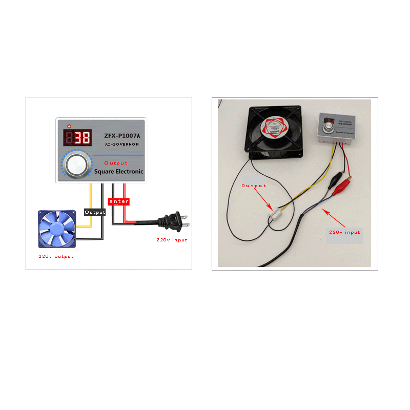 ZFX-P1007A AC digital display stepless speed controller, high power speed control switch, motor PWM speed controller(图2) ZFX-P1007A AC digital display stepless speed controller, high power speed control switch, motor PWM speed controller(图2)