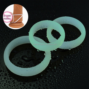 3 pezzi Set di anelli di Silicone luminoso cazzo incandescente in scuro giocattoli del sesso per gli uomini di eiaculazione maschile ritardo - Product Image 1