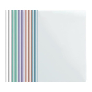 Morandi Multi-Color Custom PP <b>A4</b> Rod Clip Large Capacity Student Triangle <b>Folder</b> Transparent Test Paper Holder Organizer Office - Product Image 1