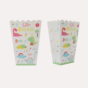 Caja <span class=keywords><strong>de</strong></span> papel <span class=keywords><strong>de</strong></span> <span class=keywords><strong>palomitas</strong></span> <span class=keywords><strong>de</strong></span> maíz con tema <span class=keywords><strong>de</strong></span> dinosaurio verde pequeño Fiesta infantil Dulces Aperitivos Vajilla y decoraciones - Product Image 6