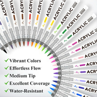 Marqueur de peinture acrylique lavable, multicolores, personnalisés, marqueurs acryliques liquides droits, ensemble de marqueurs pour enfants, bricolage