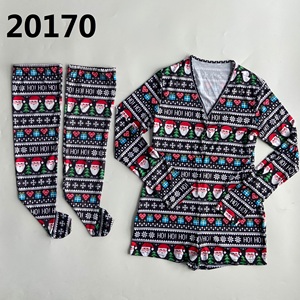 Pijama enterizo elástico sexy de verano para mujer, diseño personalizado HOHO de Navidad y San Valentín - Product Image 6