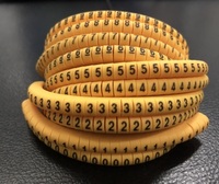 Manchons de marquage de câbles EC-0 EC-1 EC-2 EC-3, type EC, en PVC jaune, bandes de marquage de fils, étiquettes de marquage de câbles EC avec numéro